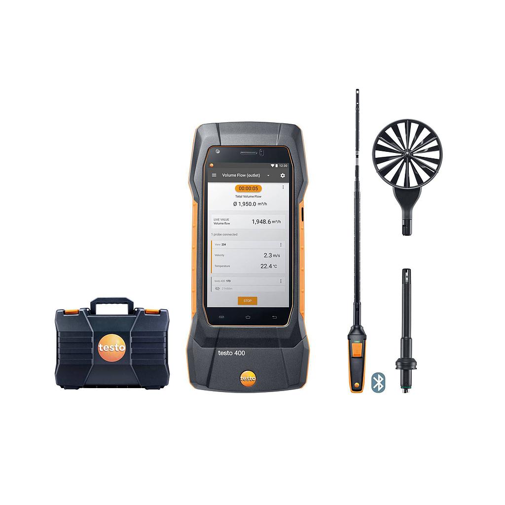 Kit de fluxo de ar testo 400 com sonda de fio quente